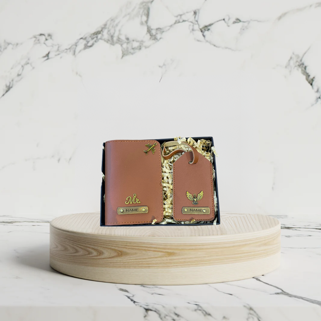 Leather Passport Covers with Luggage Tags